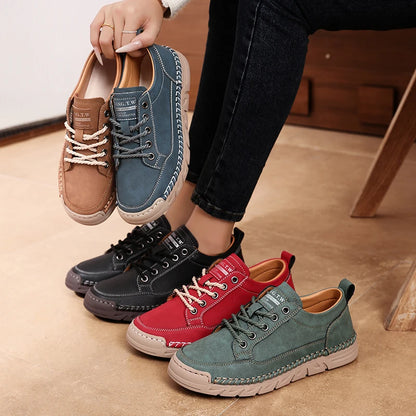 Platform Loafers 2025 New High Quality Men's Sports Shoes Leather Casual Shoes Autumn Breathable Men's Shoe Women's Flat Shoes