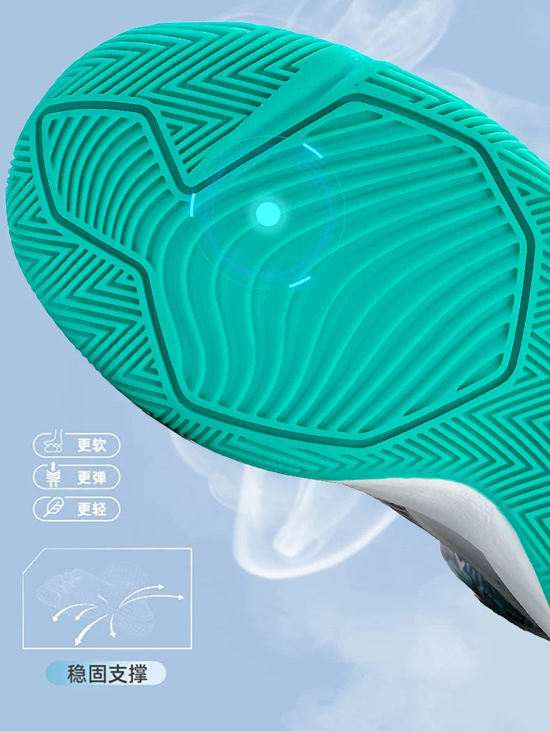 Fashion Basketball Shoes for Kids High-top Sneakers Children Casual Sports Shoes Ankle-protected Anti-slippery Gym Trainers Boys