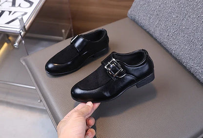 New Boy School Leather Shoes Pointed-toe Kids Formal Uniform Performance Loafers Fashion Versatile Children's Causal Low-heels