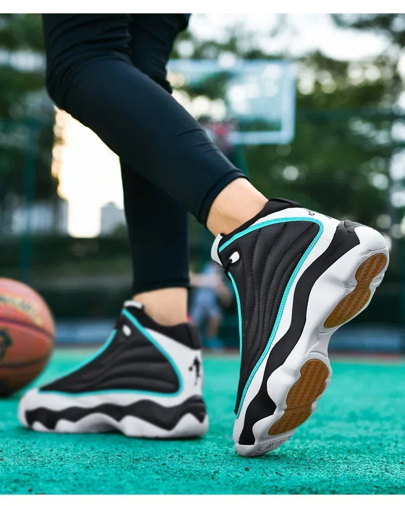 Original Boys High Ankles Sneakers Anti Slip Basketball Trainers Unisex Plus Size 45 Outdoor Sneakers for Men Basket Shoe Women