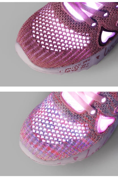 Girls Casual Shoes Children Light Mesh Sneakers Kids Summer Autumn Tenis Cute Sport Cartoon Running Sock Footwear Female