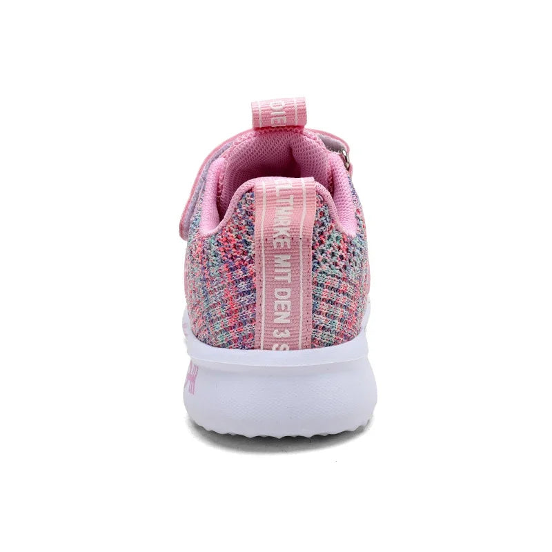Girls Casual Shoes Children Light Mesh Sneakers Kids Summer Autumn Tenis Cute Sport Cartoon Running Sock Footwear Female
