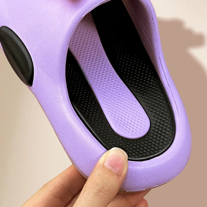 Cute Bunny Children's Home Slippers Girls' Summer Footwear Beach Sandals For Kids Thick Sole Soft Non-slip Home Bathroom Shoes