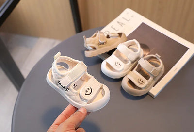Toddler Sandals Summer Children Shoes Little Kids Sport Sandals Lucky Smile Face Unisex Baby Boys Girls Casual Anti-slip Sandals