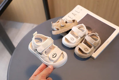 Toddler Sandals Summer Children Shoes Little Kids Sport Sandals Lucky Smile Face Unisex Baby Boys Girls Casual Anti-slip Sandals