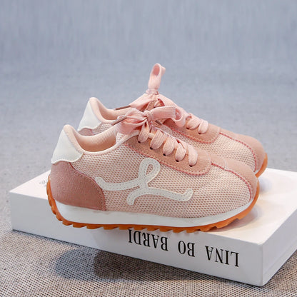 Children's Sneakers 3-18 Years Old Four Seasons Yellow Breathable Boys Girls Casual Shoes Gray Soft Non-slip Kids Running Shoes