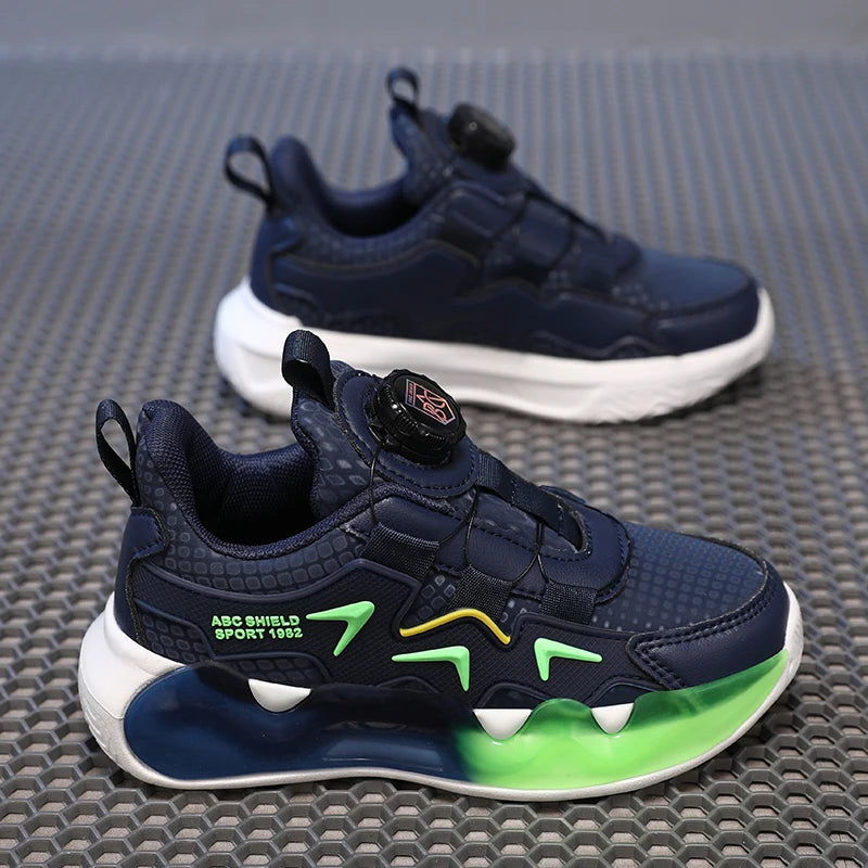 Children Sports Shoes for Girl Leather Wear-Resistant Comfortable Walking Shoes Soft Non Slip Thick Casual Kids Sneakers
