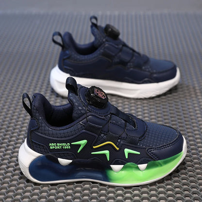 Children Sports Shoes for Girl Leather Wear-Resistant Comfortable Walking Shoes Soft Non Slip Thick Casual Kids Sneakers