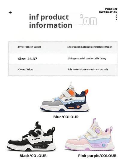 Fashion Children's Sneakers Kids Design White Non-slip Casual Shoes for Boys Girls Hook Breathable Trainers Toddler Outdoor Shoe