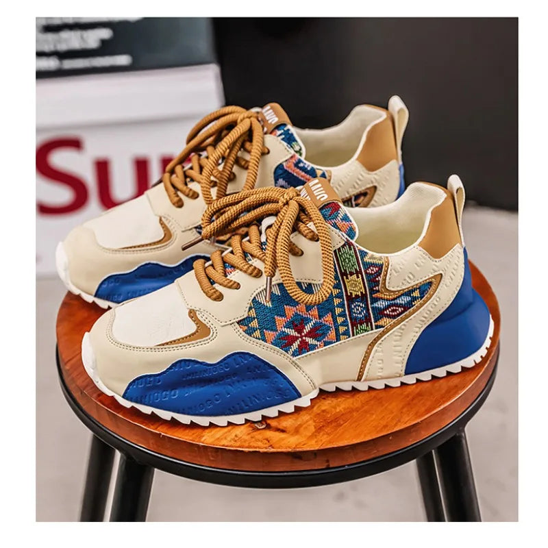 New Men's Sneakers Fashion Skateboard Shoes Outdoor Casual Running Shoes for Men Lace-up Platform Tenis Shoes Zapatillas Hombre