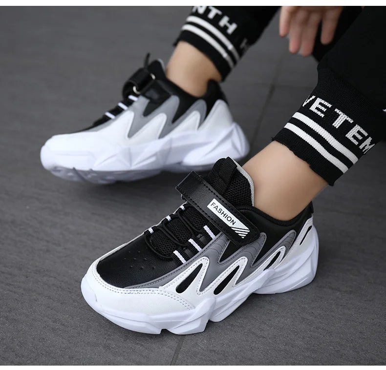 Children Sneakers Casual Shoes for Boys Leather Comfortable High Quality Running Sports Kids Girls Flat Shoes Fashion