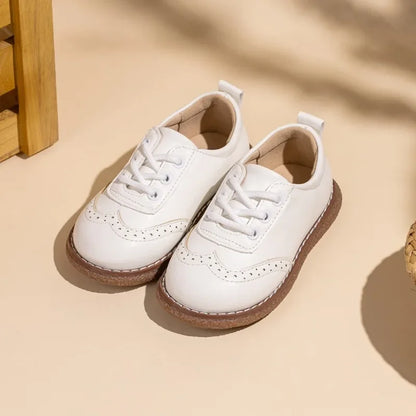 New Spring Autumn Children Formal Leather Shoes Causal Girls Fashion Flat Shoes Versatile Kids Boys Uniform Performance Shoes