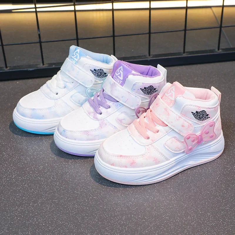 Children's SneakersGirls Casual Shoes Student Shoes Anti-slip Teen Sport Pink Blue Shoes Size 26-37