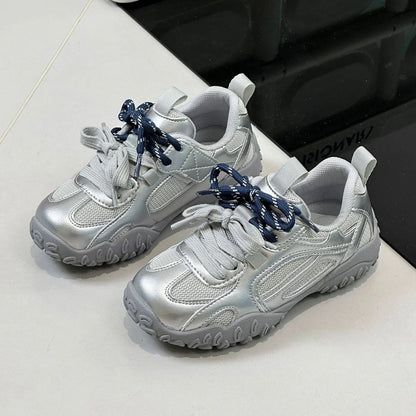 Boys Girls Skate Sneakers  New Autumn Toddler Walking Shoes Soft Sole Non-slip Versatile School Outdoor Mountain Trainers