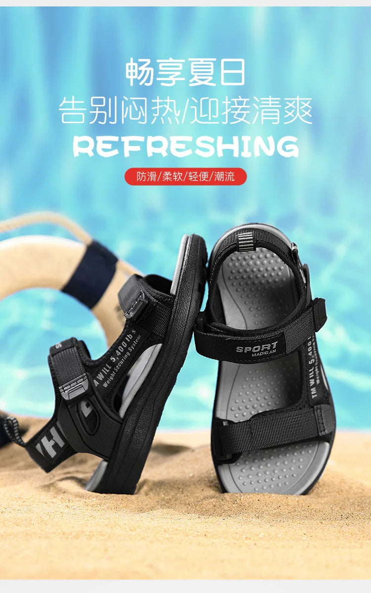 Summer Kids Sandals Breathable Boys Sandals Soft Comfortable Children's Shoes Outdoor Beach Girls Lightweight Slippers