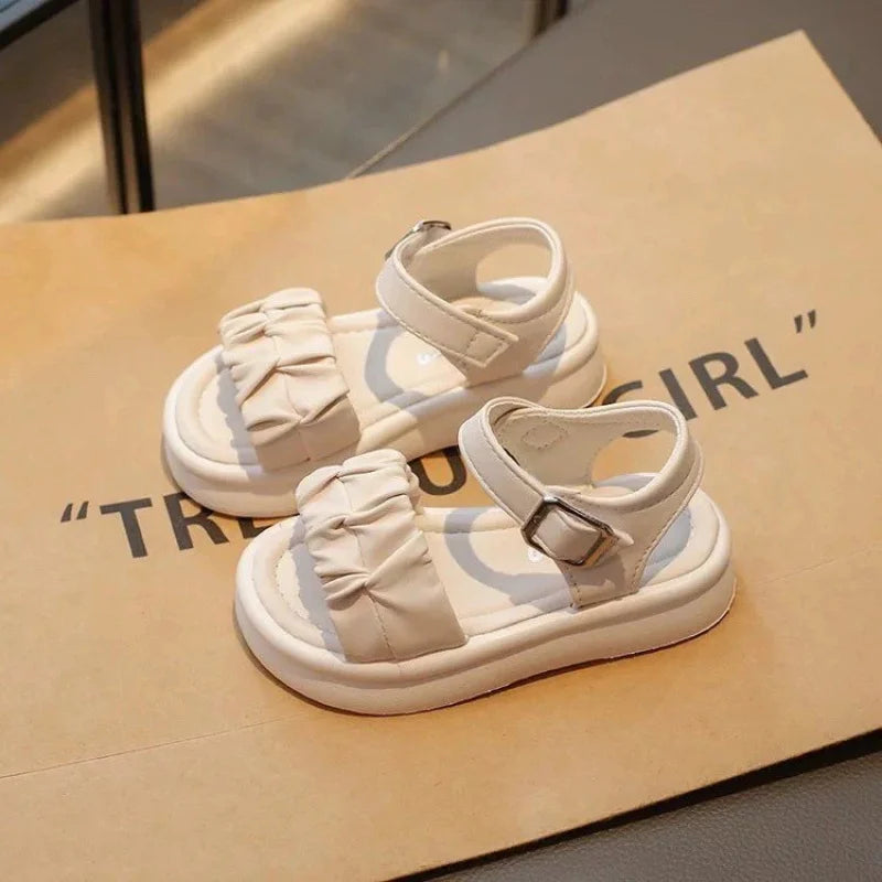 Girls' Elegant Sandals - Versatile & Stylish For Indoor/Outdoor, Beach-Ready Princess Shoes , Breathable & Lightweight