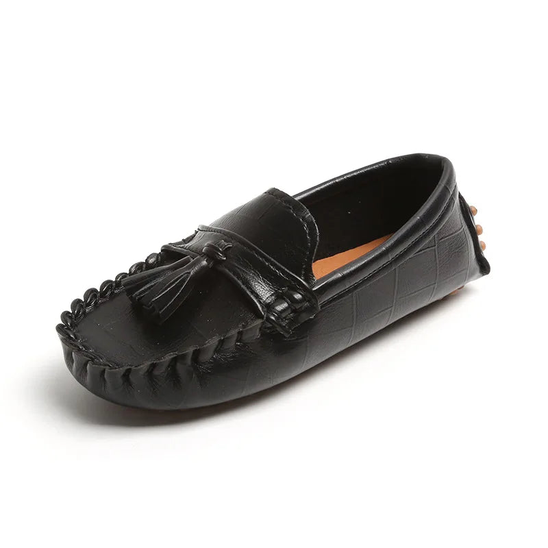 Kids Shoes Boys Girls Slip on Casual Shoes Children Shallow Soft Sole Leather Shoe Toddler Light Flat Loafers Zapatos Niño 여아구두