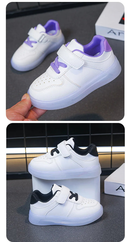 Zapatos Fashion Girls' Sneakers Spring New Kids Luminous Shoes Breath Boys Shoes Anti Slip Girls Casual Shoe Кроссовки