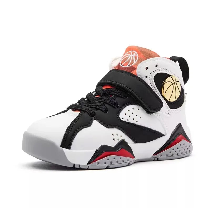 Children's Basketball Shoes for Boys Non-slip Breathable Comfortable Sport Shoes Boys Outdoor Training Basketball Sneakers