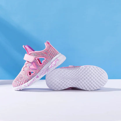 Girls Casual Shoes Children Light Mesh Sneakers Kids Summer Autumn Tenis Cute Sport Cartoon Running Sock Footwear Female