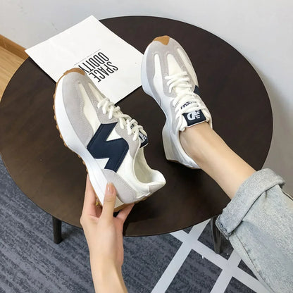 Women's Sneakers Hot-selling Fashionable Breathable Lace Comfortable Women's Shoes Casual Thick Sole Brand Running Sports Shoes