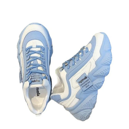 2023Women Shoes Fashion Trend Casual Sneakers Women Comfortable Soft Bottom Lace Up Female Platform Shoes Zapatos De Mujer