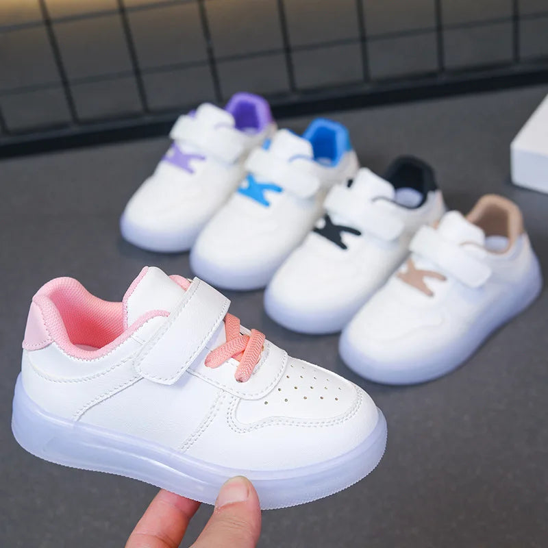 Zapatos Fashion Girls' Sneakers Spring New Kids Luminous Shoes Breath Boys Shoes Anti Slip Girls Casual Shoe Кроссовки