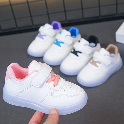 Zapatos Fashion Girls' Sneakers Spring New Kids Luminous Shoes Breath Boys Shoes Anti Slip Girls Casual Shoe Кроссовки