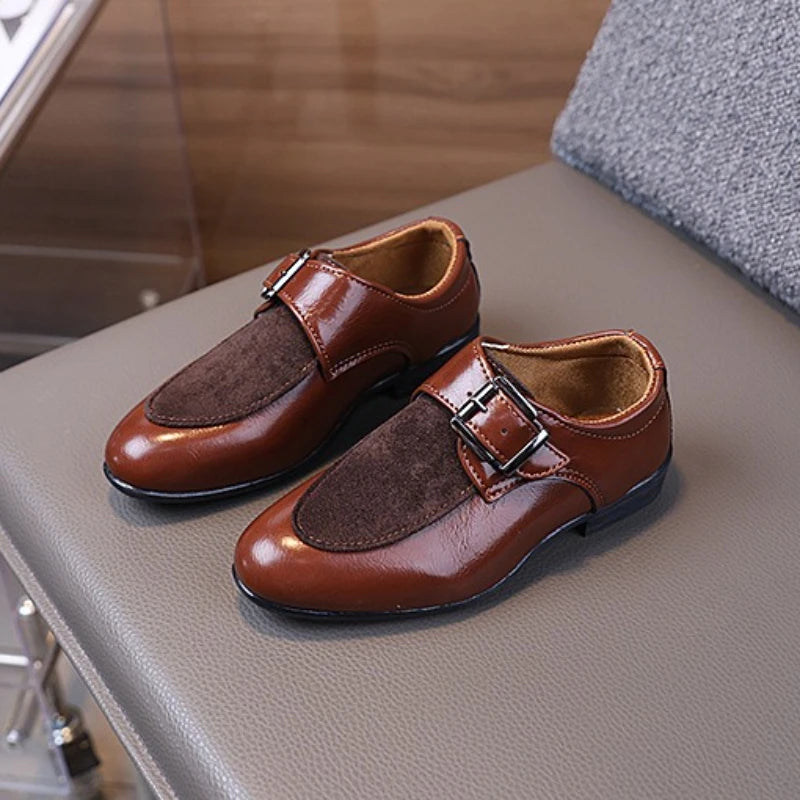 Fashion Girl Shoes 2025autumn New British Style Kid Formal Leather Shoe Simple Girls Casual Shoes Versatile Boy Performance Shoe