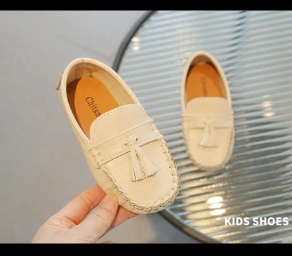 Kids Shoes Boys Girls Slip on Casual Shoes Children Shallow Soft Sole Leather Shoe Toddler Light Flat Loafers Zapatos Niño 여아구두