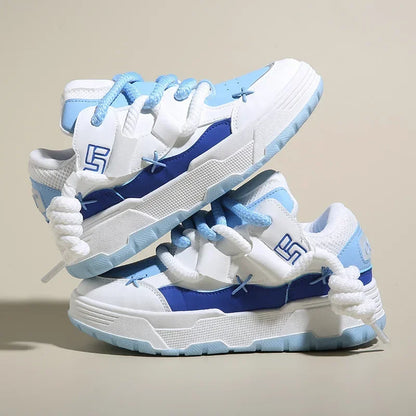 Trendy Women's Men Chunky Sneakers Versatile Casual Thick Soled Board Shoes Female Little White Shoes Walking Shoe Hombre Mujer