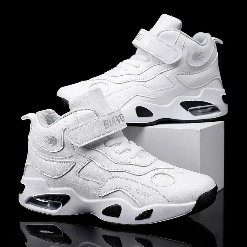Kids Basketball Shoes Boys Student Sports Shoes School Daily Outdoor Running Sneakers High Top Children Basketball Sneakers