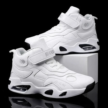 Kids Basketball Shoes Boys Student Sports Shoes School Daily Outdoor Running Sneakers High Top Children Basketball Sneakers