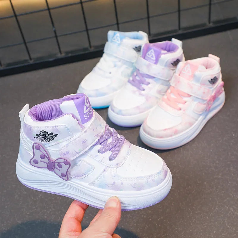 Children's SneakersGirls Casual Shoes Student Shoes Anti-slip Teen Sport Pink Blue Shoes Size 26-37