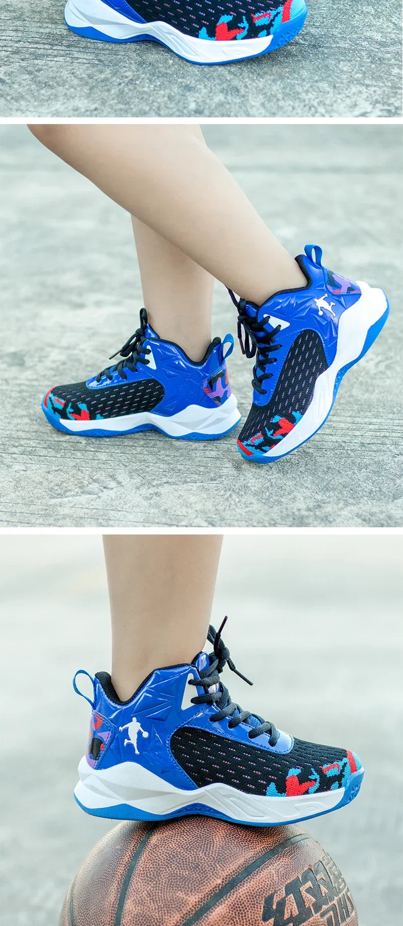 Boys Brand Basketball Shoes Kids Sneakers Thick Sole Non-slip Children Sports Shoes Child Boy Basket Trainer Shoes Girls
