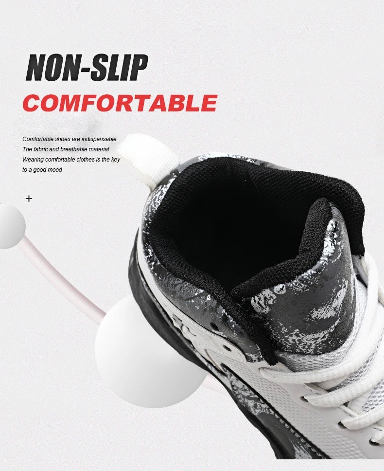 Children's Basketball Shoes for Boys Kids Sneakers Outdoor Non-slip Sports Running Child Girls Basket Trainer Shoes Walking Shoe