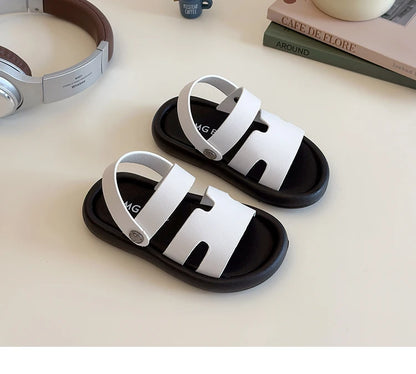 Summer New Children Sandals for Girls Boys Fashion Korean Style Soft Non-slip Versatile Chic Open-toe Casual Beach Shoes