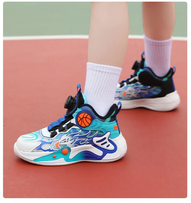 Kids Sneakers Fashion Basketball Shoes for Children Boys Breathable Mesh Sneakers Casual Sports Shoes New Design Trainers