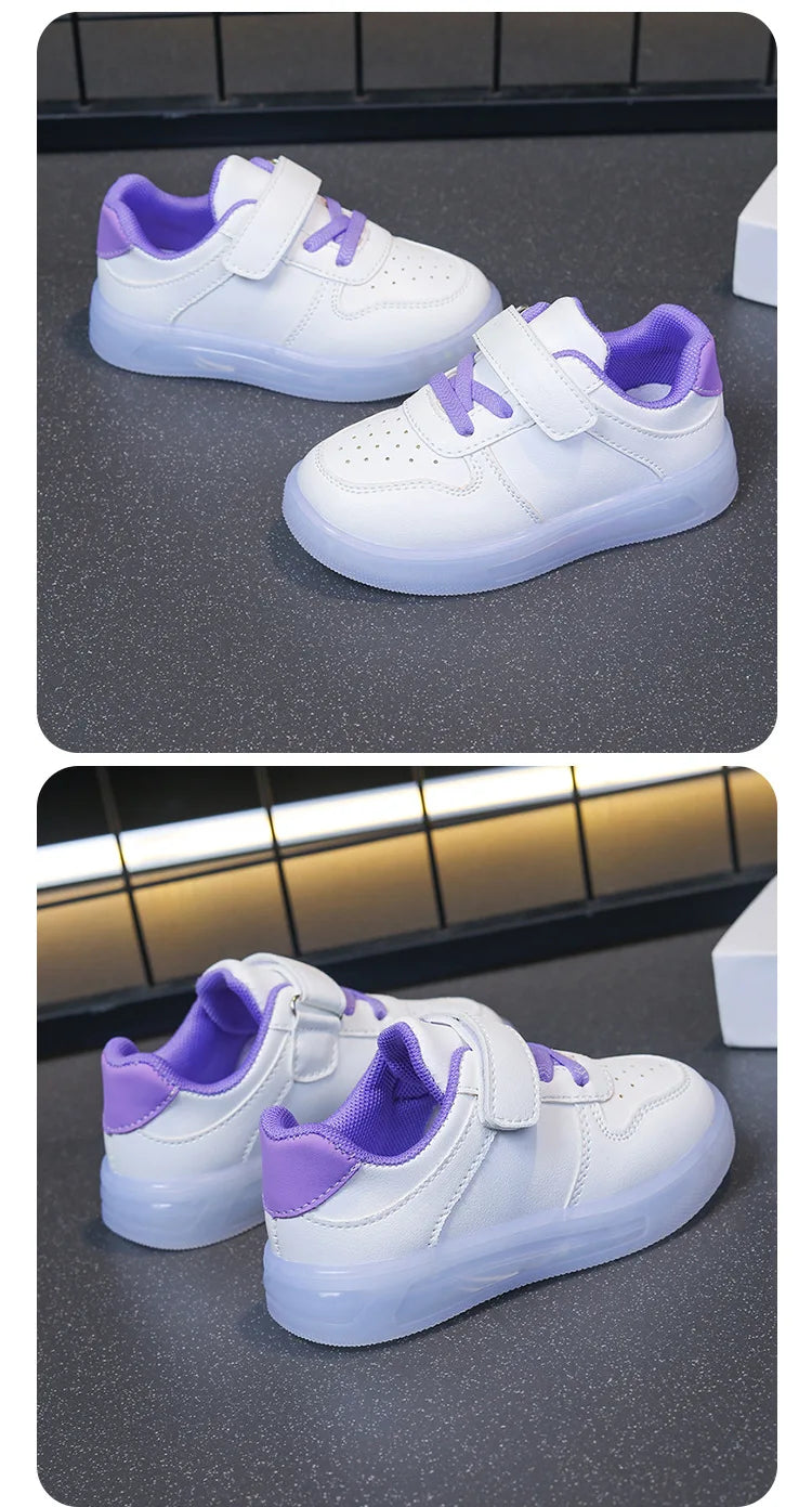 Zapatos Fashion Girls' Sneakers Spring New Kids Luminous Shoes Breath Boys Shoes Anti Slip Girls Casual Shoe Кроссовки
