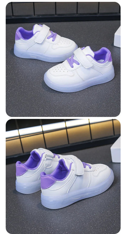 Zapatos Fashion Girls' Sneakers Spring New Kids Luminous Shoes Breath Boys Shoes Anti Slip Girls Casual Shoe Кроссовки