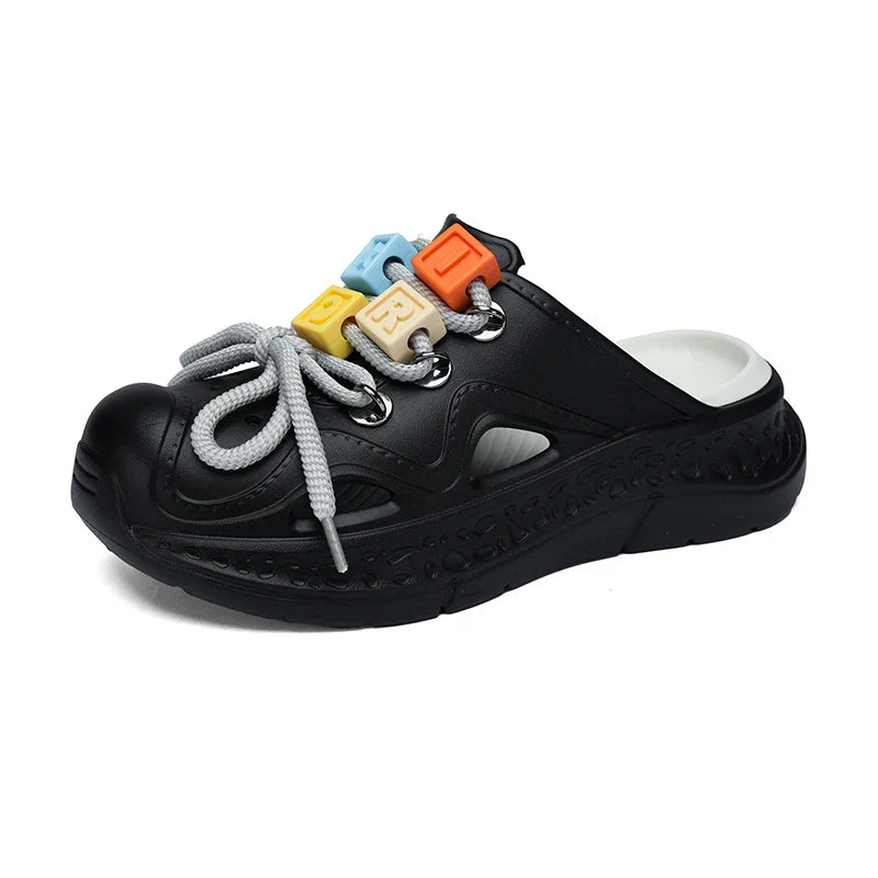 Summer Slippers for Men and Women, Non-Slip Toe-Toe Outdoor Thick-Soled Wear-Resistant Casual Beach Shoes Sandals