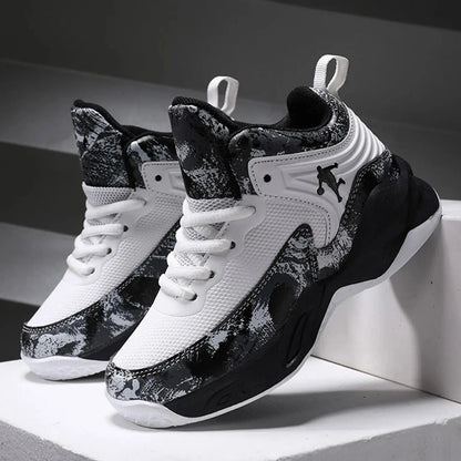 New Boys Brand Basketball Shoes for Kids Sneakers Thick Sole Non-slip Children Sports Shoes Child Boy Basket Trainer Shoes