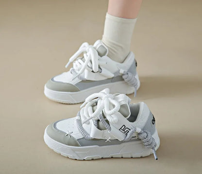 Trendy Women's Men Chunky Sneakers Versatile Casual Thick Soled Board Shoes Female Little White Shoes Walking Shoe Hombre Mujer