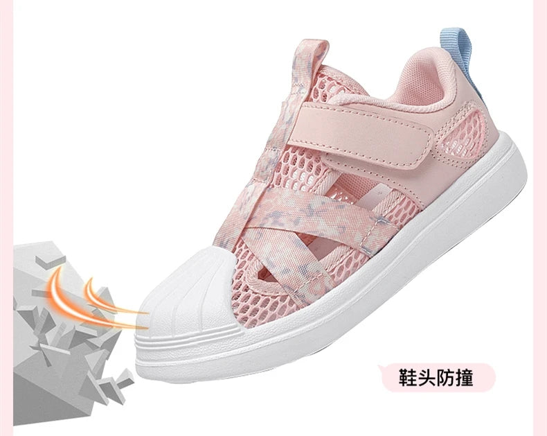 Fashion Children Soft Casual Shoes Girls Light Chunky Air Mesh Sneakers Kid Summer 4 5 6 7 8 Princess Net Sport Footwear Korean