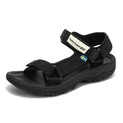Women's Summer Sports Sandals Breathable Open-Toe Beach Walking Shoes Lightweight Comfortable Flat Sandals for Outdoor Travel