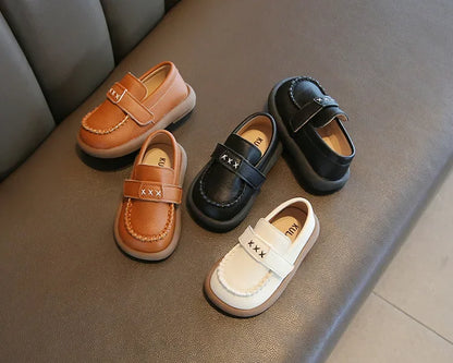 Boys Formal Leather Shoes for Children Kindergarten School Fashion Flats Kids Slip-on Loafers Classic Spring Autumn Korean Style
