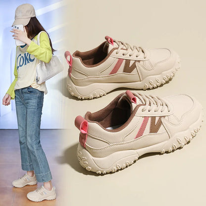 Low-top casual sneakers for women, versatile sports shoes, chunky dad shoes, slip-resistant and durable fashion shoes, KT299-1