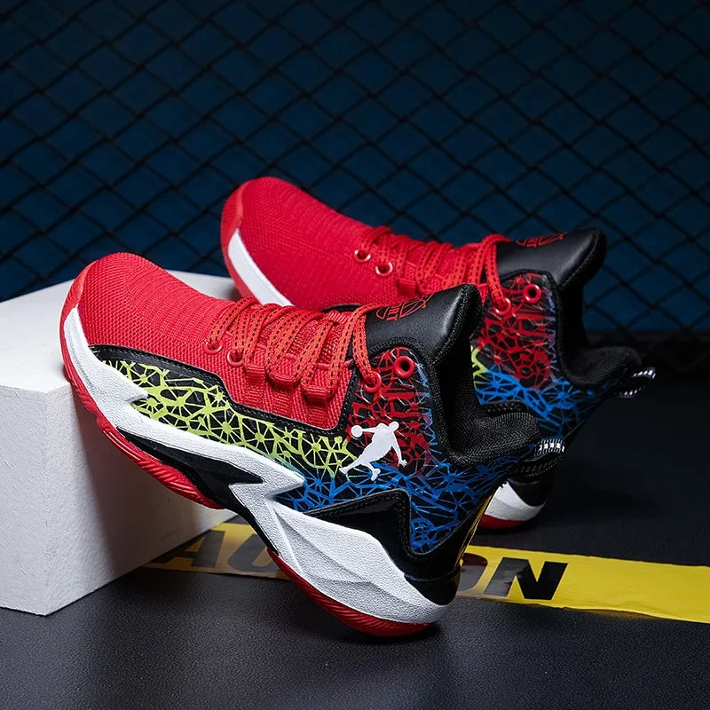Boys Brand Basketball Shoes Kids Sneakers Thick Sole Non-slip Children Sports Shoes Child Boy Basket Trainer Shoes Girls