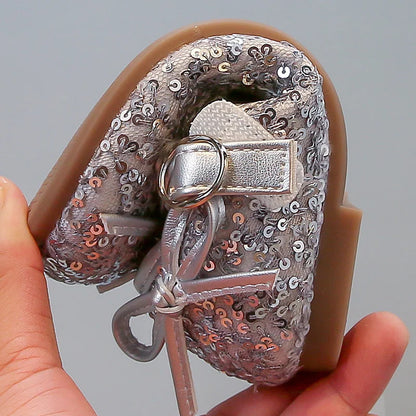 Girls' shoes Princess shoes for girls spring and autumn new models sequins soft sole leather shoes