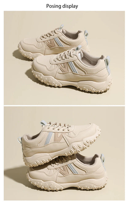 Low-top casual sneakers for women, versatile sports shoes, chunky dad shoes, slip-resistant and durable fashion shoes, KT299-1
